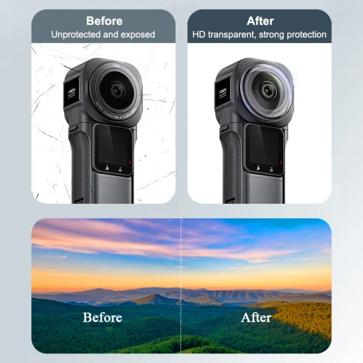 PULUZ Insta360 ONE RS 1인치 360 에디션용 렌즈 가드 PC 보호 커버, 렌즈 가드
