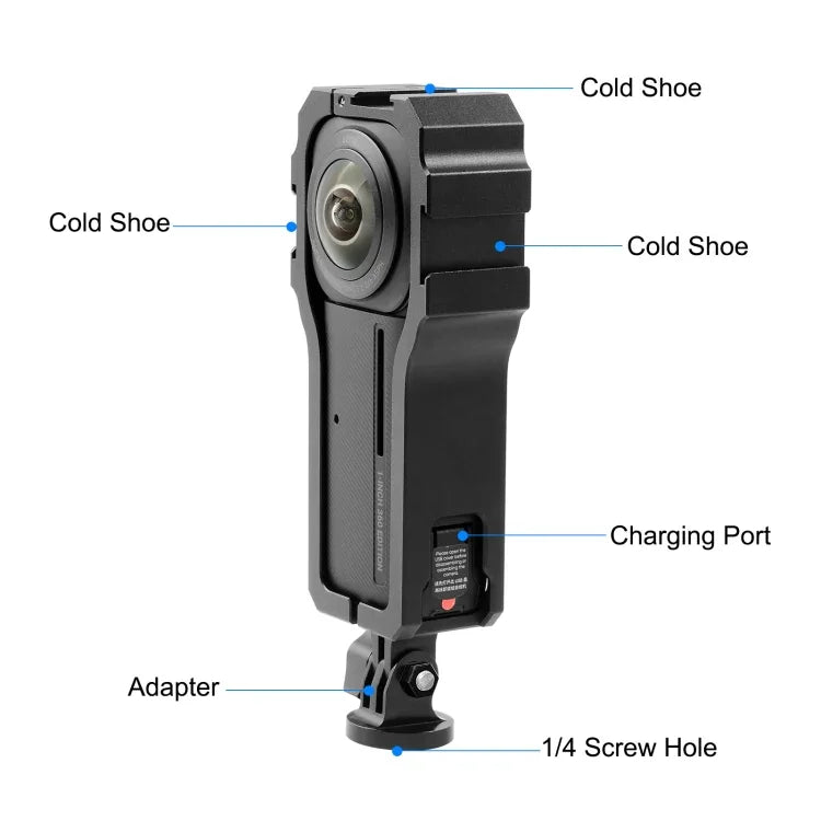PULUZ Insta360 ONE RS 1인치 360 에디션용 콜드 슈 포함 보호 케이지 리그 하우징 프레임, 보호 케이지