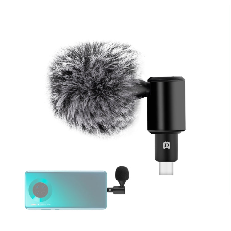 PULUZ USB-C / 타입-C 잭 모바일폰 전방향 콘덴서 조절 마이크, 삼성 시리즈 폰 미지원, 타입-C 폰 마이크