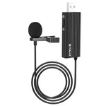 PULUZ USB 클립형 유선 라펠 마이크 녹음용 라발리에 조용한 콘덴서 마이크, 1.2m USB
