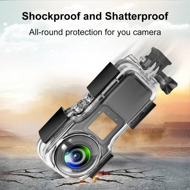 Insta360 One RS 1인치 360 에디션용 PULUZ 40m 방수 하우징 케이스
