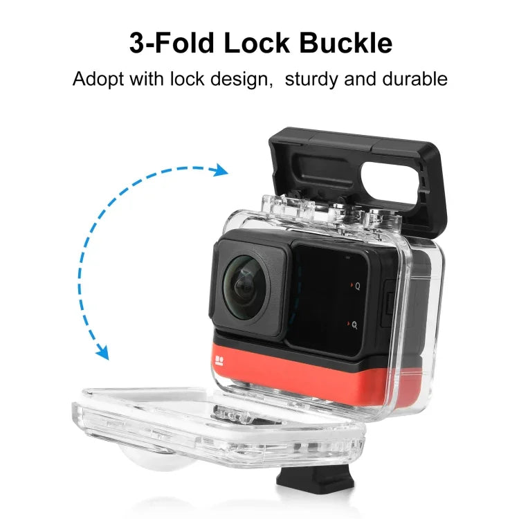 Insta360 One RS 360 에디션용 PULUZ 30m 방수 다이빙 하우징 케이스, Insta360 One RS 360 에디션 다이빙 케이스용