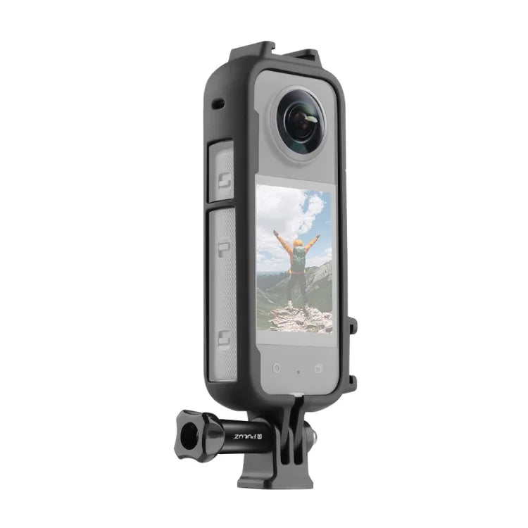 Insta360 X3용 PULUZ 콜드 슈 PC 플라스틱 보호 프레임 어댑터 마운트 및 나사 포함, PC 프레임