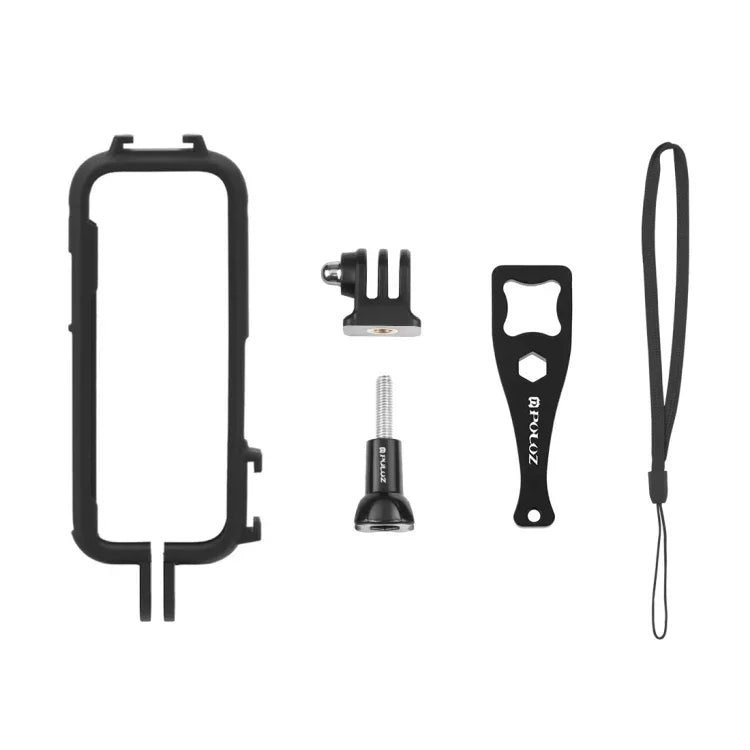 Insta360 X3용 PULUZ 콜드 슈 PC 플라스틱 보호 프레임 어댑터 마운트 및 나사 포함, PC 프레임