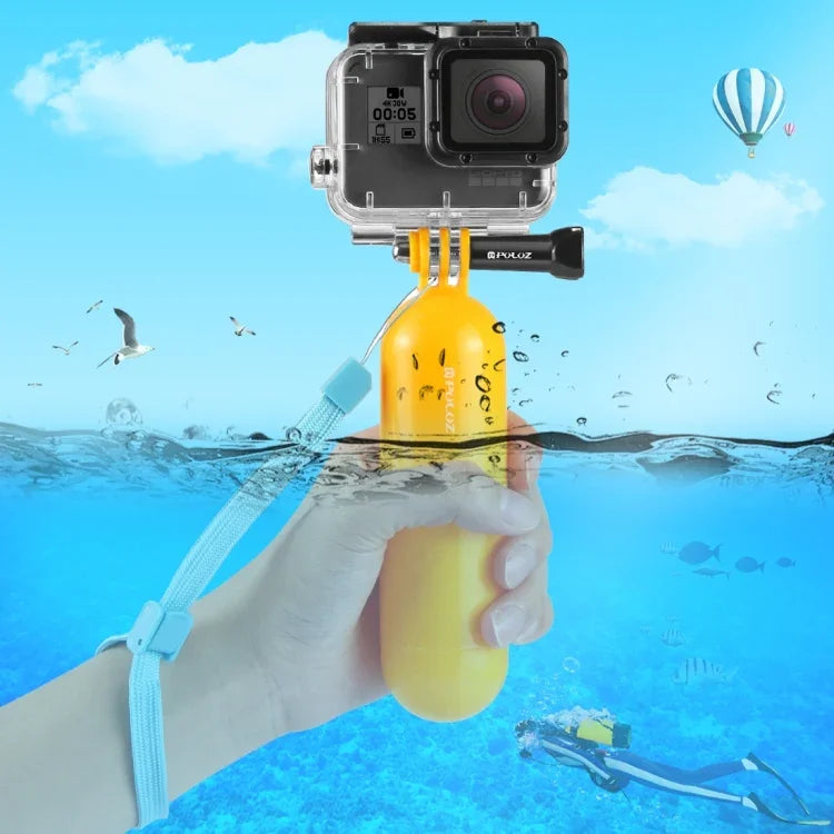 PULUZ 부력 핸들 보버 손잡이 스트랩 포함 GoPro, Insta360, DJI 및 기타 액션 카메라용, 보버 손잡이