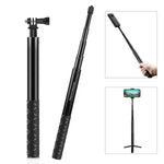 Insta360 One RS / X2 / X3 / X4 / DJI Osmo 360용 PULUZ 110cm 금속 셀카봉 모노포드 투명 어댑터 베이스 및 나사 포함, 110cm 모노포드