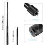 Insta360 One RS / X2 / X3 / X4 / DJI Osmo 360용 PULUZ 110cm 금속 셀카봉 모노포드 투명 어댑터 베이스 및 나사 포함, 110cm 모노포드