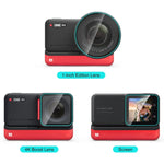 Insta360 One RS PULUZ 3-in-1 스크린 + 4K 렌즈 + 라이카 렌즈 강화 유리 필름, Insta360 One RS용