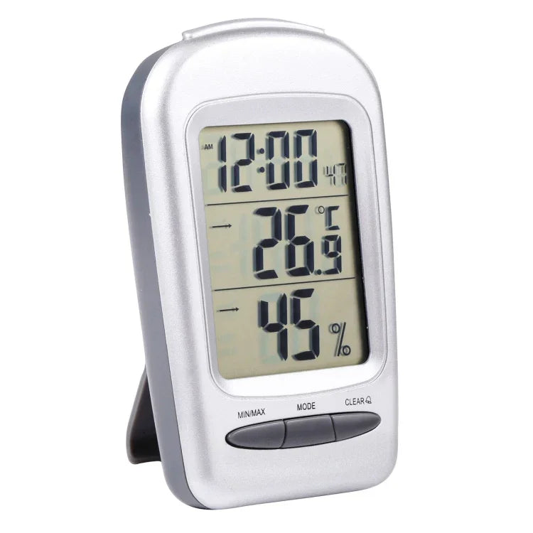LCD 디지털 책상용 실내 온도계 습도계 날짜/시계/결빙 경고 포함, W240