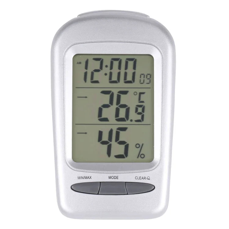 LCD 디지털 책상용 실내 온도계 습도계 날짜/시계/결빙 경고 포함, W240