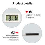 미니 LCD 실내 디지털 온도계 (화씨 표시), 흰색, (화씨 표시)(흰색), (화씨 표시)(검정)