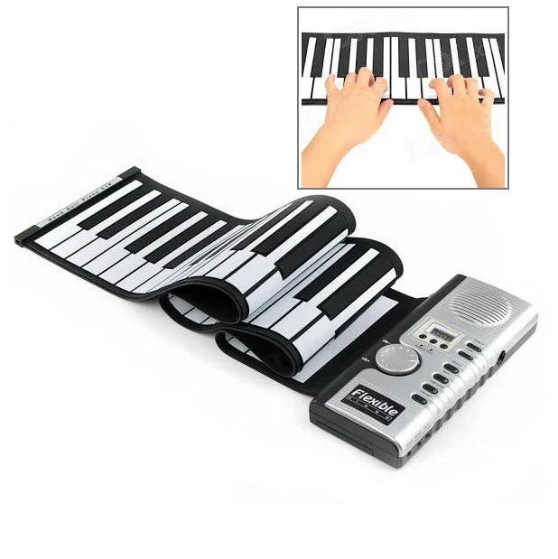 Datopal 61키 롤업 소프트 키보드 피아노 MIDI, 61 표준 키 화이트