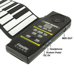 88키 휴대용 MIDI 실리콘 유연 롤업 피아노, 키보드: 133 x 14.2 x 0.6cm, 88키 롤업 피아노