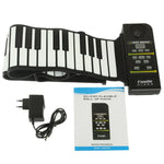 88키 휴대용 MIDI 실리콘 유연 롤업 피아노, 키보드: 133 x 14.2 x 0.6cm, 88키 롤업 피아노