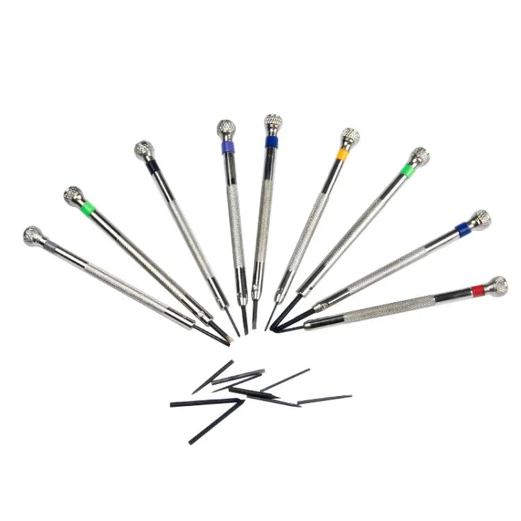 9종 0.5mm-2.5mm 시계 수리용 드라이버 도구 세트, 9 in 1