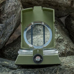 GoldGood DC60-2A 야외 다기능 군용 여행 지질 포켓 프리즘 미국식 나침반 야광 디스플레이(군용 그린), DC60
