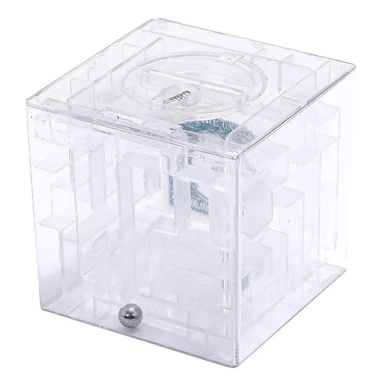 3D 퍼즐 투명 머니 미로 은행 저금 동전 선물 상자, 3D 퍼즐 저금 동전
