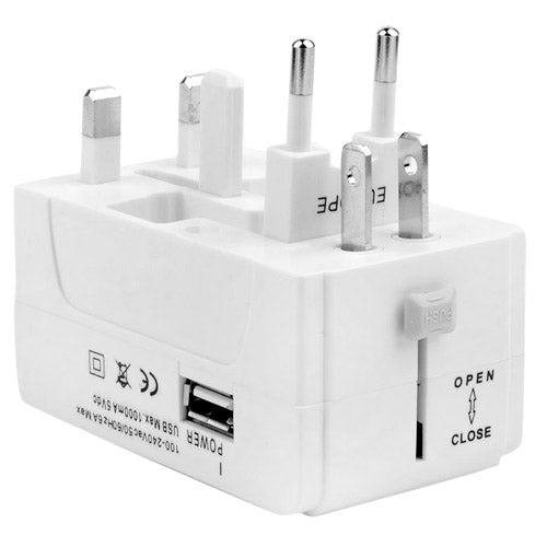 933L 4 in 1 (EU + UK + AU + US 플러그) 범용 USB 충전기 여행용 어댑터