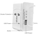 933L 4 in 1 (EU + UK + AU + US 플러그) 범용 USB 충전기 여행용 어댑터