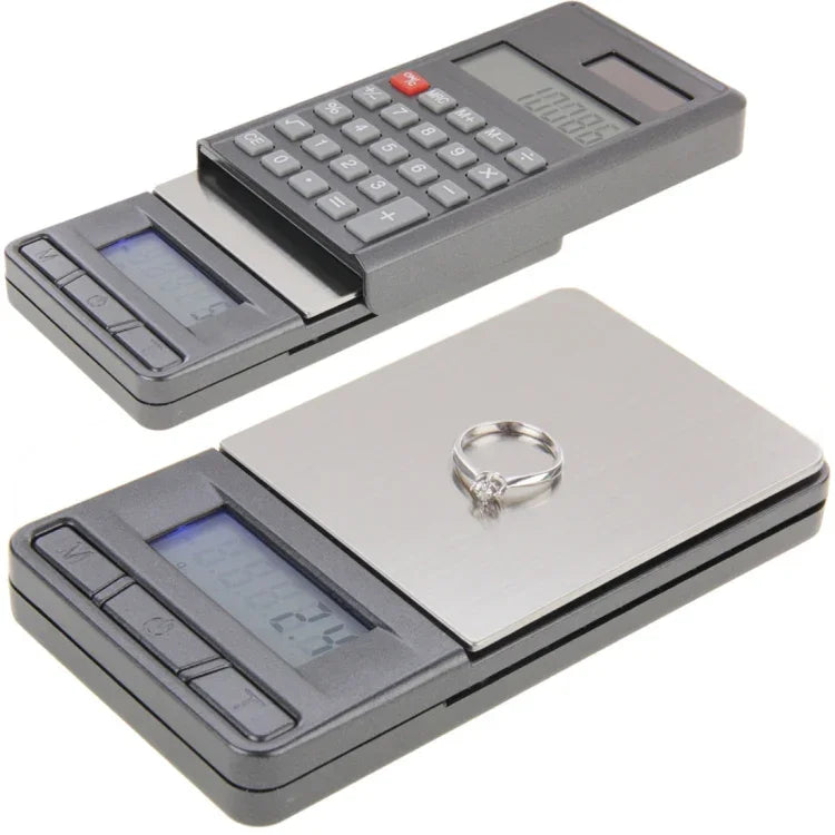 2 in 1 전자 포켓 1000g x 0.1g 보석 디지털 저울 저울 + 계산기 숫자 LCD 디스플레이, 1000g x 0.1g