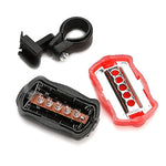 5 LED 방수 자전거 헤드 라이트 + 후방 안전 플래시라이트, 자전거 헤드 라이트 + 후방 안전 플래시라이트