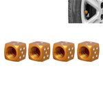 Universal 8mm Dice Style Aluminium Alloy Car Tire Valve Caps, Pack of 4, Dice Style, Dice Shape 5, Dice Style 5, Dice Style  5, Dice Style 4