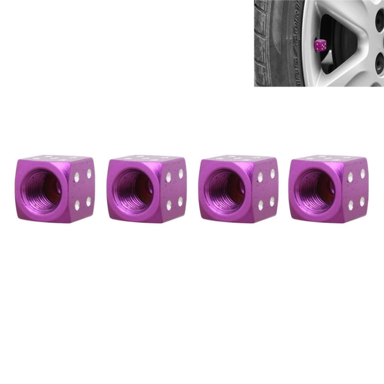 Universal 8mm Dice Style Aluminium Alloy Car Tire Valve Caps, Pack of 4, Dice Style, Dice Shape 5, Dice Style 5, Dice Style  5, Dice Style 4