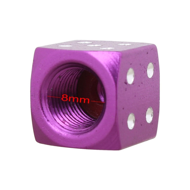 Universal 8mm Dice Style Aluminium Alloy Car Tire Valve Caps, Pack of 4, Dice Style, Dice Shape 5, Dice Style 5, Dice Style  5, Dice Style 4