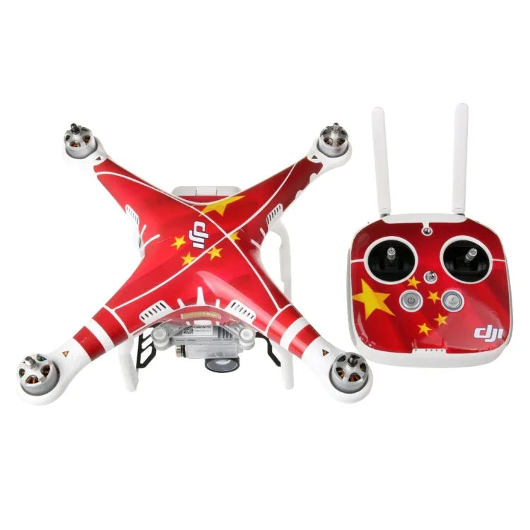 4D 모조 카본 파이버 PVC 방수 스티커 키트 DJI 팬텀 3 쿼드콥터 & 리모컨 & 배터리용