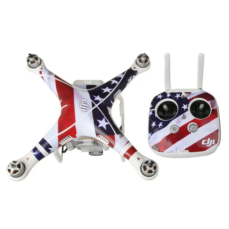 4D 모조 카본 파이버 PVC 방수 스티커 키트 DJI 팬텀 3 쿼드콥터 & 리모컨 & 배터리용