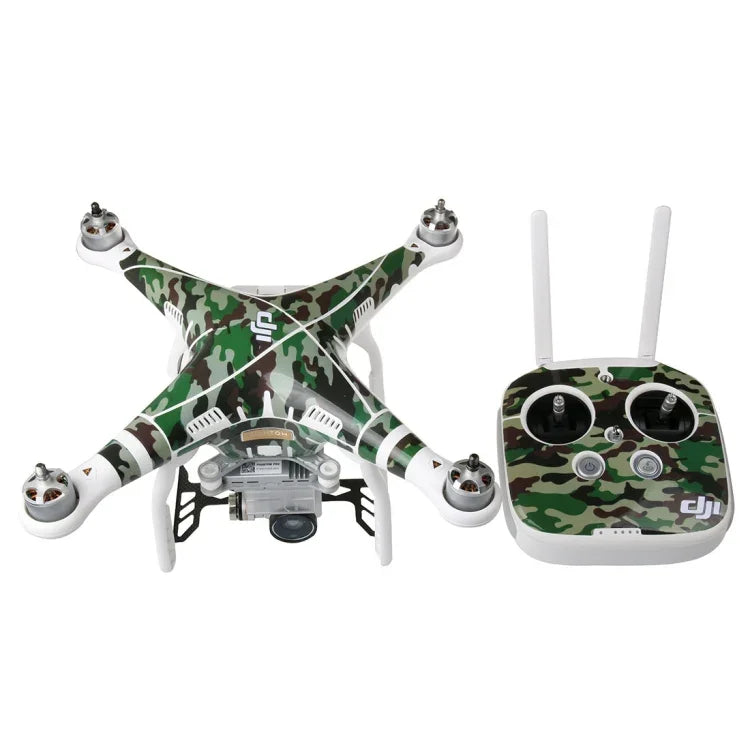 4D 모조 카본 파이버 PVC 방수 스티커 키트 DJI 팬텀 3 쿼드콥터 & 리모컨 & 배터리용