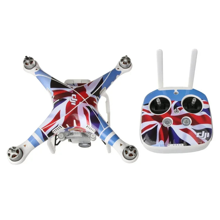 4D 모조 카본 파이버 PVC 방수 스티커 키트 DJI 팬텀 3 쿼드콥터 & 리모컨 & 배터리용