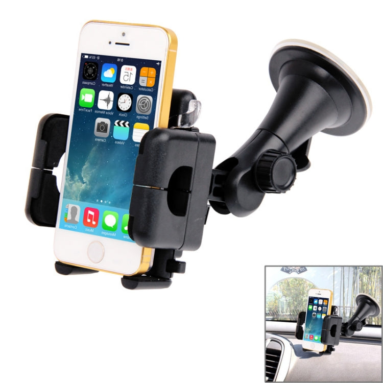 For iPhone, Galaxy, Sony, Lenovo, HTC, Huawei, and other Smartphones of Width: 5.1cm- 10.5cm, Suction Cup Car Holder