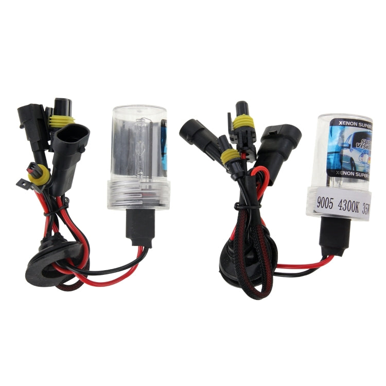 DC12V 35W HB3/9005 HID Xenon Light Single Beam Super Vision Waterproof Head Lamp, Color Temperature: 4300K, Pack of 2, 9005