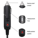 2A 5.5 x 2.1mm DC Power Supply Adapter Plug Coiled Cable Car Charger, Length: 40-140cm, 5.5 x 2.1mm
