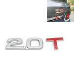 3D Universal Decal Chromed Metal Car Emblem Badge Sticker Car Trailer Gas Displacement Identification, Size: 8.5x2.5 cm, 3.0T, 1.6T, 1.8T, 2.0T, 2.2T, 2.4T, 2.5T, 2.8T
