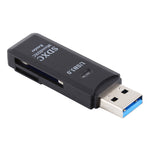 2 in 1 USB 3.0 카드 리더기, 초고속 5Gbps, SD 카드 / TF 카드 지원