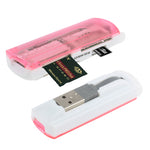 USB 2.0 멀티 카드 리더기, SD/MMC, MS, TF, M2 카드 지원