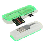 USB 2.0 멀티 카드 리더기, SD/MMC, MS, TF, M2 카드 지원