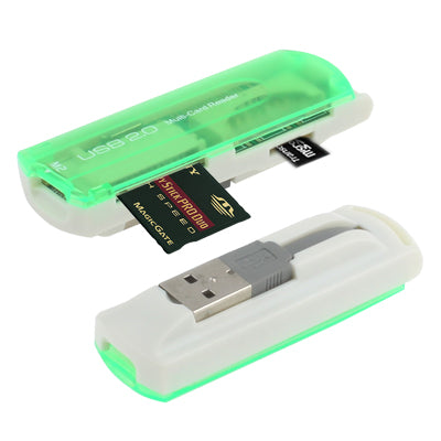 USB 2.0 멀티 카드 리더기, SD/MMC, MS, TF, M2 카드 지원