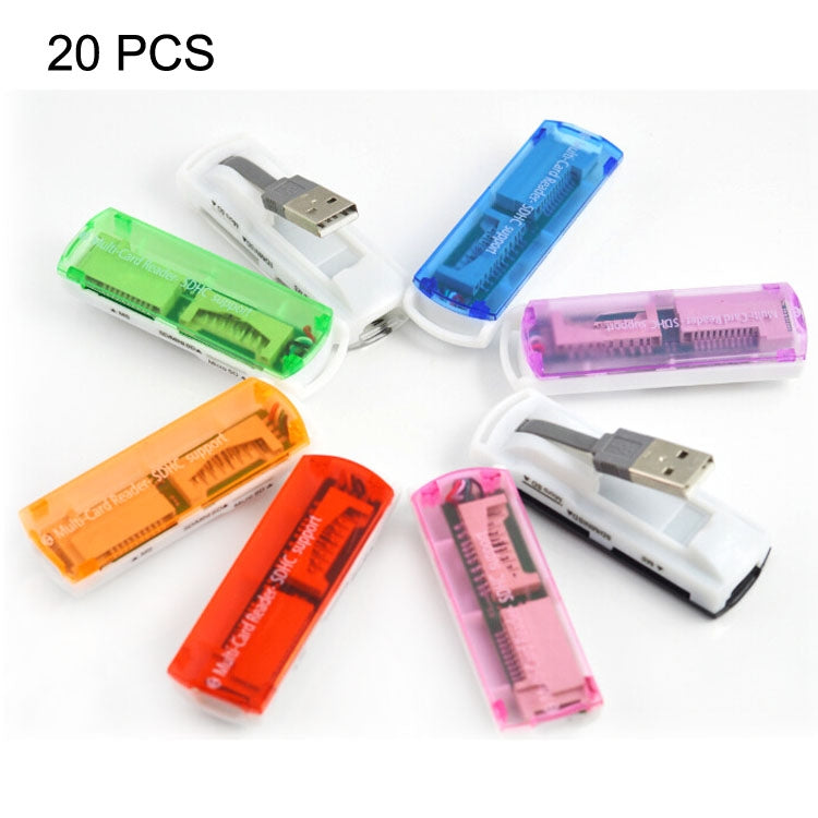 USB 2.0 멀티 카드 리더기, SD/MMC, MS, TF, M2 카드 지원