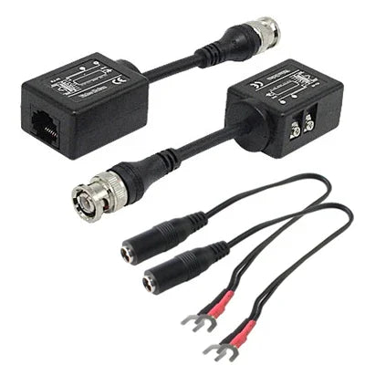 2개 수동 비디오 발룬 CCTV 네트워크 UTP BNC
