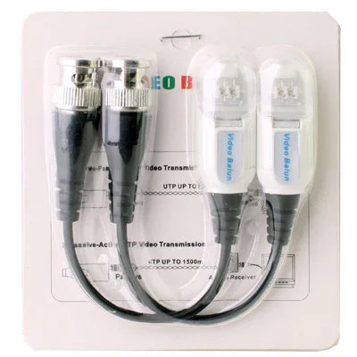 2개입 수동 UTP 네트워크 비디오 발룬 CAT5에서 카메라 CCTV BNC DVR O-612, 206C