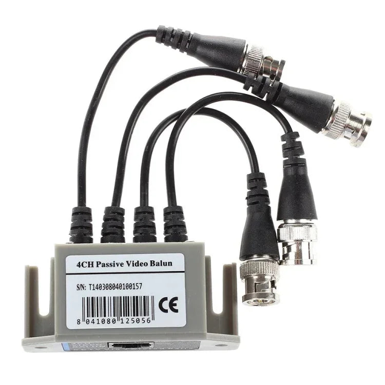 4채널 비디오 (BNC)에서 UTP (RJ45) 비디오 발룬