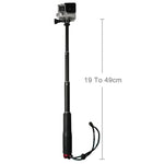 GoPro, Insta360, DJI 및 기타 액션 카메라용 49cm 확장 가능한 핸드헬드 폴 모노포드, 최대 길이: 49cm(레드), 최대 길이: 49cm(블루), 최대 길이: 49cm(골드), 최대 길이: 49cm(그린)
