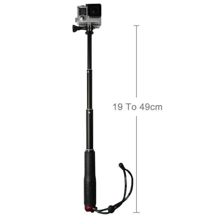 GoPro, Insta360, DJI 및 기타 액션 카메라용 49cm 확장 가능한 핸드헬드 폴 모노포드, 최대 길이: 49cm(레드), 최대 길이: 49cm(블루), 최대 길이: 49cm(골드), 최대 길이: 49cm(그린)