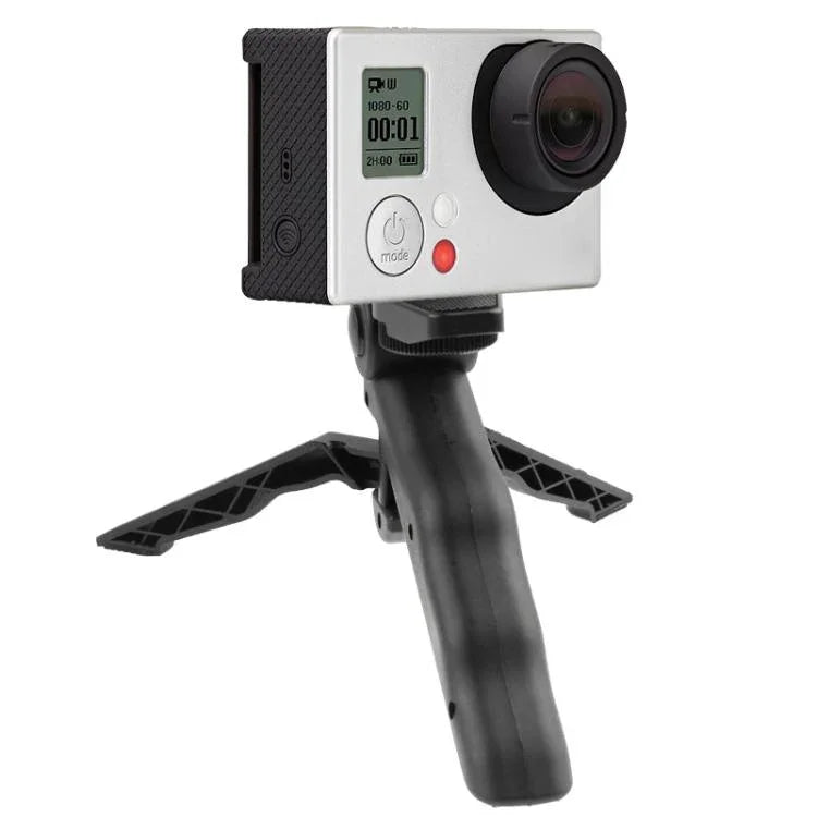 GoPro, Insta360, DJI 및 기타 액션 카메라용 휴대용 접이식 데스크탑 스탠드 회전 삼각대, 데스크탑 스탠드