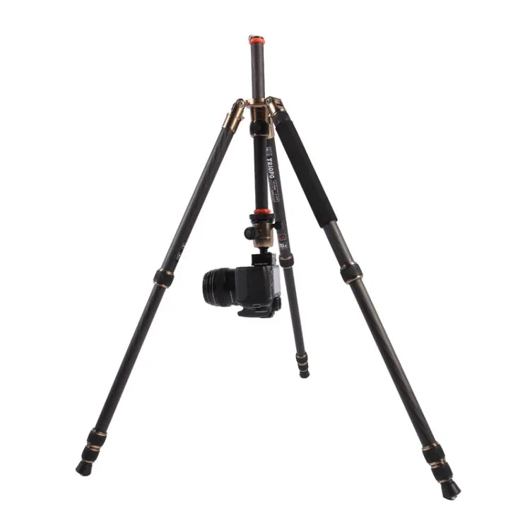 Triopo GT-2504X8.C 조절식 휴대용 카본 파이버 삼각대 B-1 알루미늄 볼 헤드 포함, 캐논 니콘 소니 DSLR 카메라용, GT-2504X8.C (블랙), GT-2504X8.C (골드)