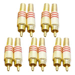 JL0924 3.5mm RCA 잭 커넥터 (10개입, 가격은 10개 기준), JL0924 3.5mm RCA (빨강)