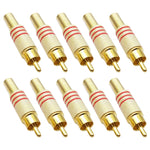 JL0924 3.5mm RCA 잭 커넥터 (10개입, 가격은 10개 기준), JL0924 3.5mm RCA (빨강)